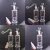 Mini smoking Spiral Glass Oil Burner Bongs Pipes Water Oil Rigs tobacco pipe with silicone hose