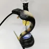 Juego de narguile shisha, narguile árabe con forma de resina cobra dorada con humo de la boca, accesorios para fumar