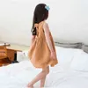 Robe en coton et lin sans manches pour filles 2022 Summer New Children Casual Vintage Robes Toddler Baby Girl Clothes TZ15 G220428