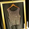 여자 티셔츠 Sidaimi 여성 Crystal 구슬 라인 스톤 반짝이는 섹시 탱크 탑 고품질 파티 클럽 중공 아웃 다이아몬드 스탬핑 Camis topw