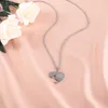 Moda basit paslanmaz çelik kelebek kalp çift kolye hip hop kolye kazak zinciri goth mücevher aksesuarları toptan
