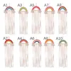 Korean Style Rainbow Hairpin Holder Wall Hanging Hair Clip Bows Accessories Storage Belt Organizer Hanger Girl Room Decoration O 220407