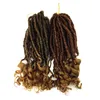 Deusa Locs crochê dreadlocks Extensões de cabelo Kanekalon Jumbo Dreads Hairstyle ombre Ombre Curly Fauxlocs Braids de crochê