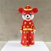 Costume de mascotte de souris chanceuse du zodiaque du nouvel an chinois pour la taille adulte pour la performance de bienvenue et la robe de fête d'Halloween