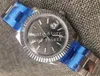 10 stijl 41 mm Watch Mens horloges Automatic 2813 Beweging Azië mannen roestvrij staal saffier kristal datum blauw grijs zwart rhodium ai294r