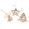 크리스마스 장식 Navidad Angel Wooden Pendant Tree Home Xmas Ornamenys Yearchristmas