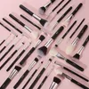 BEILI Schwarzes Make-up-Pinsel-Set, professionelles natürliches Ziegenhaar, Foundation, Puder, Kontur, Lidschatten, Make-up W220420