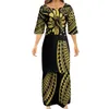 カジュアルドレス高品質のドロップ女性クラブボディボディーコンサモアプレトシポリネシアの伝統的な部族デザインドレス2ピースセットカジュアル