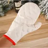 Cuisson de Noël Mitaines de four résistantes à la chaleur Cuisine Griller Gants de four anti-brûlure Père Noël Bonhomme de neige Plateau Pot Plat Bols Mitaines Titulaire Cadeau HY0411