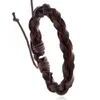Nightclub hip hop MAN WOMAN Cowhide Bracelet 8 style selection100% genuine leather bracelet adjustable wax thread weave