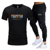 2022 جديدة للعلامة التجارية Trapstar Tracksuit Men's Summer Leisure مجموعات تي شيرت وسروالتين قطعتين غير رسميين