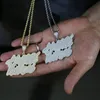 Чокеерс жесткое подвесное ожерелье для мужчин Micro Pave 5a Кубическая цирконие
