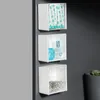 Wall Mounted Transparent Flip Storage Box Sticker Small Object Storages Boxs Multifunctional Home Storage Tool