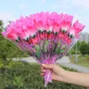 LED Light Up Rose Glowing Silk Flower Birthday Party Supplies Wedding Decoration Valentines Mothers Day Halloween Fake Flowers GCE13589