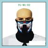 61 Styles El Mask Flash Led Music With Sound Active For Dancing Riding Skating Party Voice Control Masks Cca10520 Drop Delivery 2021 Festive