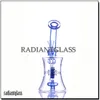 mini beaker bong Hookahs 7.6" recycler glass dab rig Colorful bubbler good function water bongs