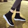 Ulzzang Fashion Orange Sock Shoes Женские кроссовки повседневная платформа на платформу на высоких ботинках теннисные баскетбольные беговые тренеры Новые 0613