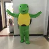 Traje de mascote verde da tartaruga verde de Halloween caráter de desenho animado carnaval unissex adultos tamanho festa de aniversário de Natal