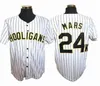 Glanik1 Bruno Mars 24K Hooligans Baseball Jersey White All Stitched Jerseys