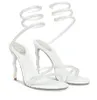 유명한 섹시한 renes Margot Jewel Sandals Shoes Crystal Spiral Ankle Strap Caovill Lady Gladiator Sandalias Glitter Sole High Heel P3356864