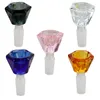 Hexagon Smoking Glass Bowls Slide Shape Mix Colors Filter Thick Bowl Joints For Bongs Hookah Water Pipe