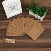 4 Inch DIY Kraft Paper Picture Frame Hanging Wall Photos Album Home Decoration Craft 10pcs Combination Paper-Frame With Clips