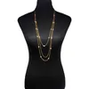 Elegant imitation Pearl Necklace Geometric Trend Clavicle Long Chain Outfit tröja halsband för kvinnor modehals smycken