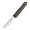 最高品質のビリン折りたたみナイフ24H炭素鋼ブレードG10ハンドルシャープスキャルペル2色利用可能