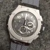 Relojes para hombre Fiber Black Dial estilo de carreras deportivas Japón VK Movimiento de cuarzo Cronógrafo multifuncional Correa de caucho Relojes de pulsera de 45 mm