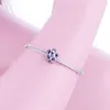 Charm-Perlen aus 925er-Silber, baumelnd, schillernd, rosa Schmetterling, Herz, Zirkonia, passend für Pandora-Charm-Armbänder, DIY-Schmuckzubehör