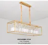 Pendant Lamps Restaurant Crystal Chandeliers Simple Postmodern Bar Lamp Creative Nordic Light Luxury Atmospheric Dining Room Rectangular Lam