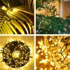 Strings LED Christmas Fairy Lamps Waterproof Halloween 1300cm 100LEDs Plug In String Outdoors Solar Light Party Tree HomesLED