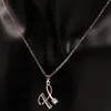 Collane con ciondolo 26 Collana iniziale con lettera maiuscola Moda Unico Diamante A-Z Alfabeto Gioielli Regalo di Natale