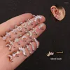 Stud 1 pezzo piercing borchie piatte orecchini a labbro per le donne gioielli alla moda corona croce luna all'ingrossoStud Farl22