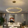 Lâmpadas pendentes pós -modernas de luxo redondo k9 lustre de cristal ouro grande sala de estar pendurada no quarto el lesmas de reunião