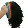 Sombreros de fiesta Rasta Peluca Gorro Beanie Hat Jamaica Rasta Gorro hecho a mano Reggae Dreadlocks 220823