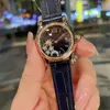 Womens Watch Watches Luminous Watches التلقائي الكوارتز حزام الياقوت مقاوم للماء 30 مم للسيدات حزام جلدي متعدد الألوان