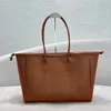 Bolsos de compras de cuerda de cuero de la más alta calidad Bolsos de mano de gran capacidad de 40 cm Bolsos de mano Paquete de negocios de computadora Asa de viaje Bolsos de hombro de moda de gamuza