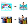 맞춤형 목욕 티셀 맞춤형 인쇄 여름 여행 타월 드레스 해변 S 성인 드롭 220607