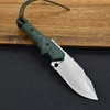 Couteau de survie droit VULCRN 154CM vert G10 Drop Point lame Camping en plein air randonnée chasse survie couteaux tactiques avec outils G1500 Kydex