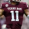 Nik1 Custom Texas AM Aggie Football Jersey NCAA College 28 Isaiah Spiller 1 Quartney Davis 52 Justin Madubuike 1 Kyler Murray 9 Ricky