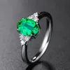 Fedi nuziali Anello zircone intarsiato con gemme verde oliva viola rosso cristallo argento per gioielli da donna goccia regalo all'ingrosso Wynn22