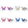 Rainbow Sequins Butterfly Язык Пирсинг Барэлл 14G Кольца Язык Хирургические Стальные Бары Tounge Кольцо Унисекс Ювелирные Изделия