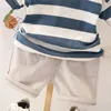 Citgeett Sommer Kinder Baby Jungen Kurzarm s Set Streifen Tops Hosen Casual Kleidung 220620