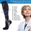 Sportstrumpor par/set komprimering som kör strumpor 20-30 mmHg Medeical Nursing Athletic Football Soccer SocksSports