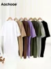 Aachoae Women Casual Loose Solid 100% Cotton T Shirt Dress O Neck Mini Dress Batwing Short Sleeve Basic Dresses Vestidos 220509