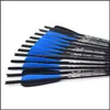 Darts Leisure Sports Games Outdoors 12Pcs 16"17"18"20"Spine 400 Crossbow Bolt Arrows Carbon Arrow For Hunting And Shooting 220115 Drop Del