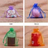 Newest 100 pcs Jewelry bags Pouches Purple With Drawstring bag Organza Gift Bag Packing Bags 4640