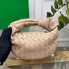 2022 design sheepskin leather knot bag hobos genuine leather clutch handbag women knotting underarm bags