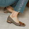 Lederinnen Frauen Schuhe Fashion Quaste Perlen Frühlingspumpe Quadrat